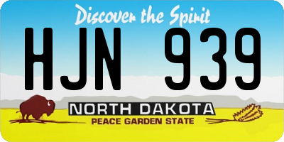 ND license plate HJN939