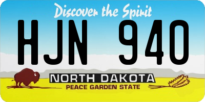 ND license plate HJN940