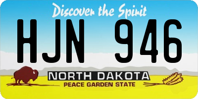 ND license plate HJN946