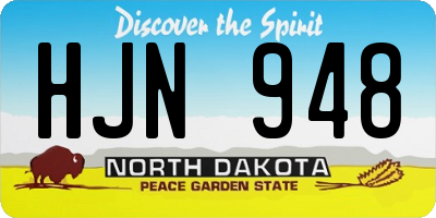 ND license plate HJN948