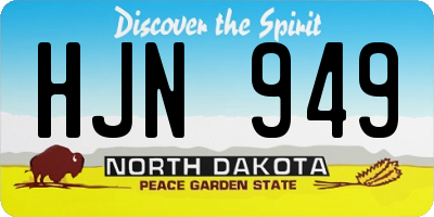 ND license plate HJN949