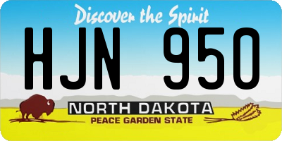 ND license plate HJN950