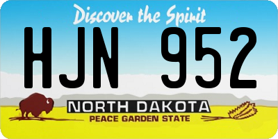 ND license plate HJN952