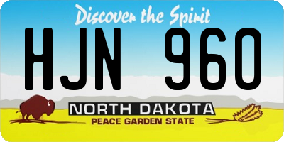 ND license plate HJN960