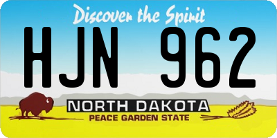 ND license plate HJN962