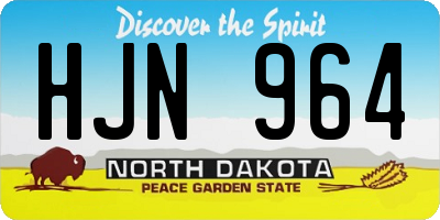 ND license plate HJN964