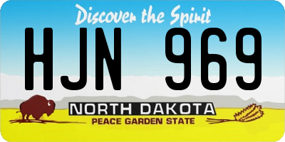 ND license plate HJN969