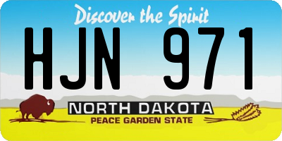 ND license plate HJN971