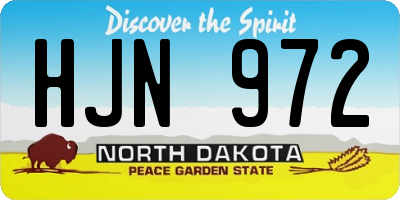 ND license plate HJN972