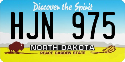 ND license plate HJN975