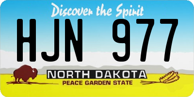 ND license plate HJN977