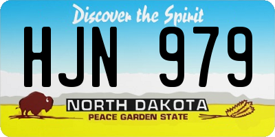 ND license plate HJN979