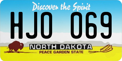 ND license plate HJO069