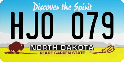 ND license plate HJO079