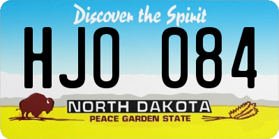 ND license plate HJO084