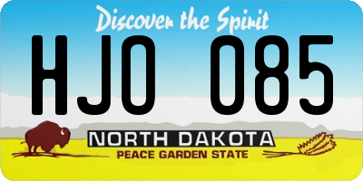 ND license plate HJO085