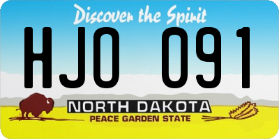 ND license plate HJO091