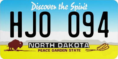 ND license plate HJO094