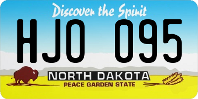 ND license plate HJO095