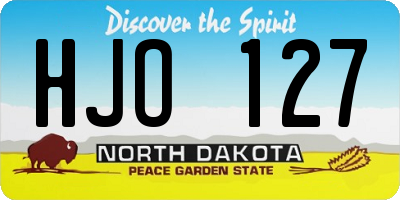 ND license plate HJO127