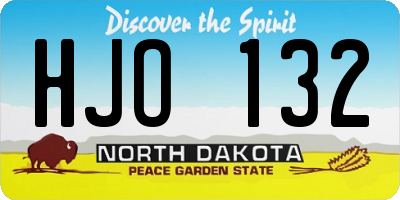 ND license plate HJO132