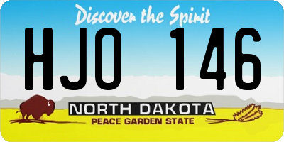 ND license plate HJO146