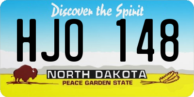 ND license plate HJO148