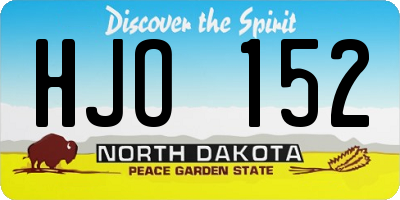 ND license plate HJO152