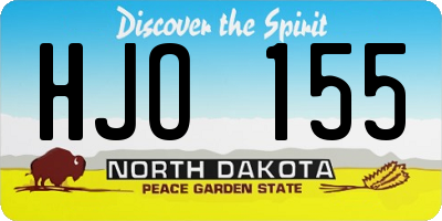 ND license plate HJO155