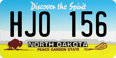 ND license plate HJO156