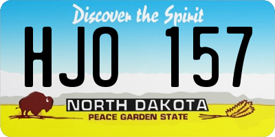 ND license plate HJO157