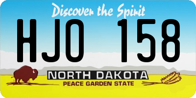 ND license plate HJO158