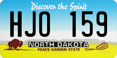 ND license plate HJO159