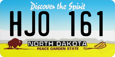 ND license plate HJO161