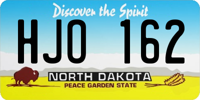 ND license plate HJO162