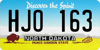 ND license plate HJO163