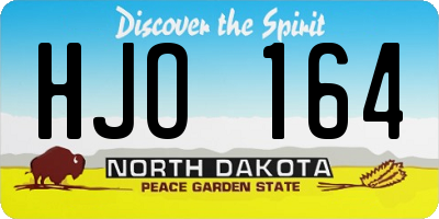 ND license plate HJO164