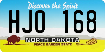 ND license plate HJO168