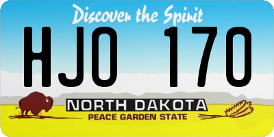 ND license plate HJO170