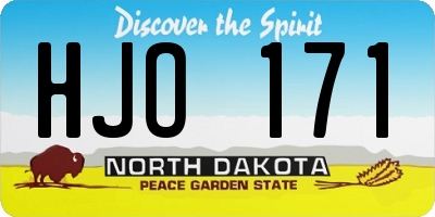 ND license plate HJO171