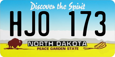 ND license plate HJO173