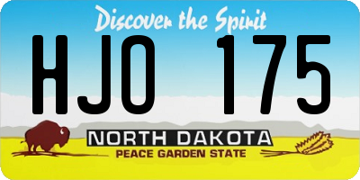 ND license plate HJO175