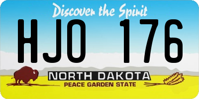 ND license plate HJO176