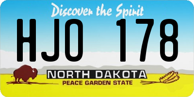 ND license plate HJO178