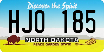 ND license plate HJO185