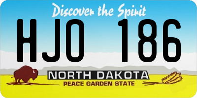 ND license plate HJO186