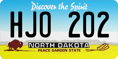 ND license plate HJO202