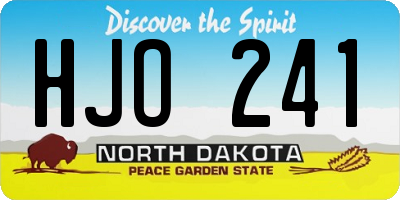 ND license plate HJO241