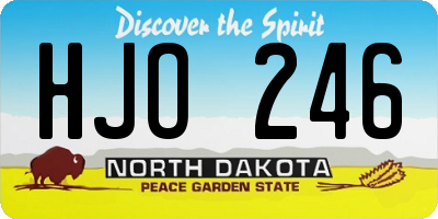 ND license plate HJO246