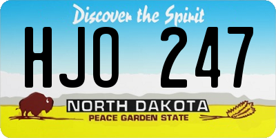 ND license plate HJO247